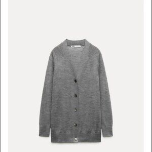 NWT Zara 100% Wool Knit Cardigan